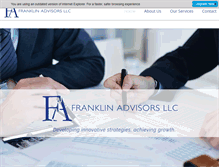 Tablet Screenshot of franklinadvisors.net